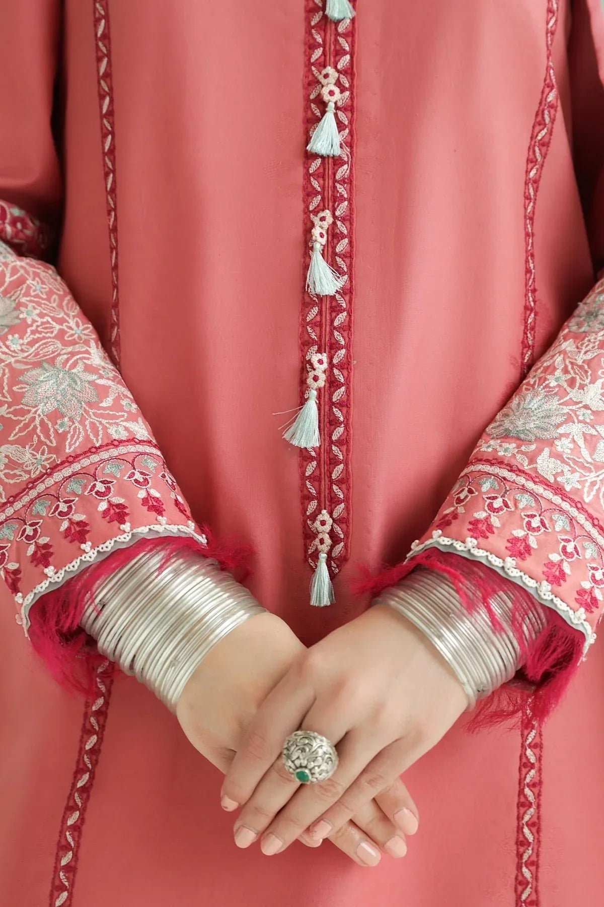 Zara Shahjahan | Luxury Lawn 24 | SANDAL-10B - Rang-e-Khaas