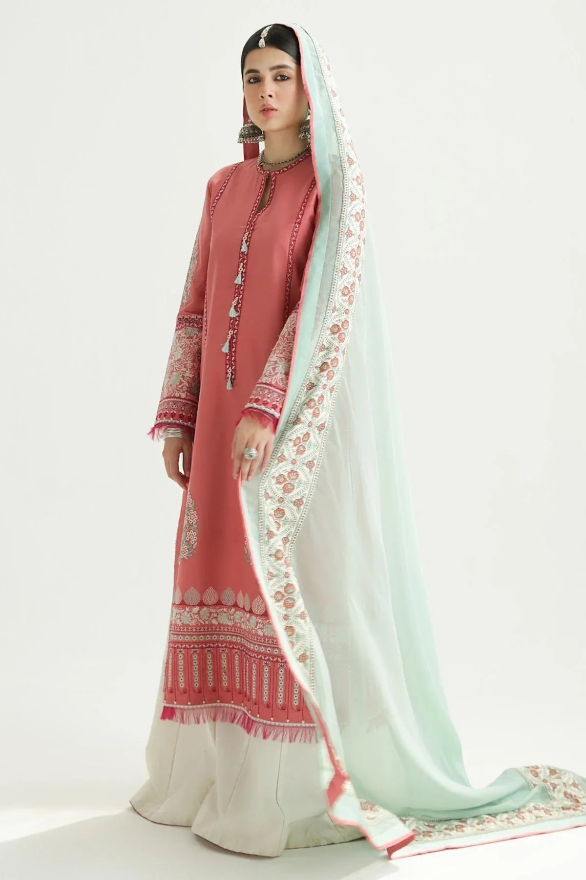 Zara Shahjahan | Luxury Lawn 24 | SANDAL-10B - Rang-e-Khaas
