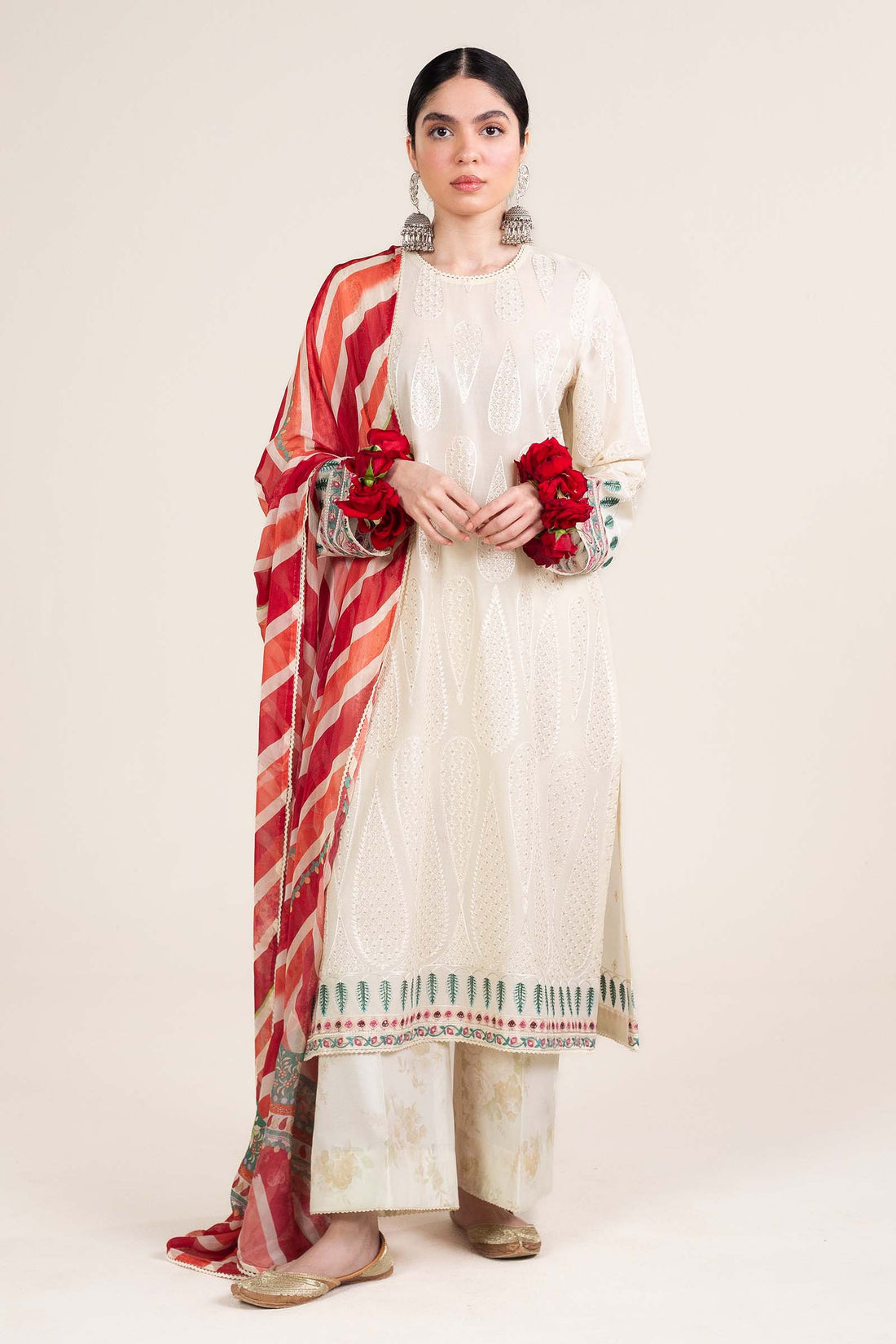 Zara Shahjahan | Stitched Lawn 24 | SL-AINA-8A - Rang-e-Khaas