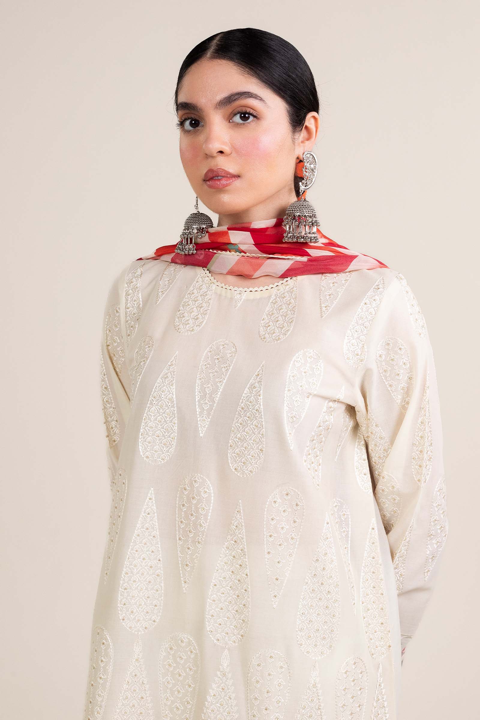 Zara Shahjahan | Stitched Lawn 24 | SL-AINA-8A - Rang-e-Khaas