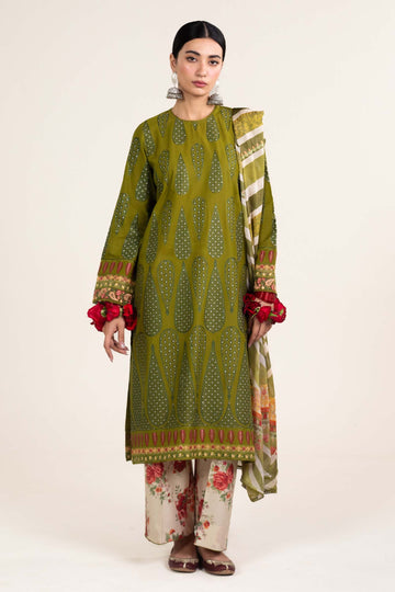 Zara Shahjahan | Stitched Lawn 24 | SL-AINA-8B - Rang-e-Khaas