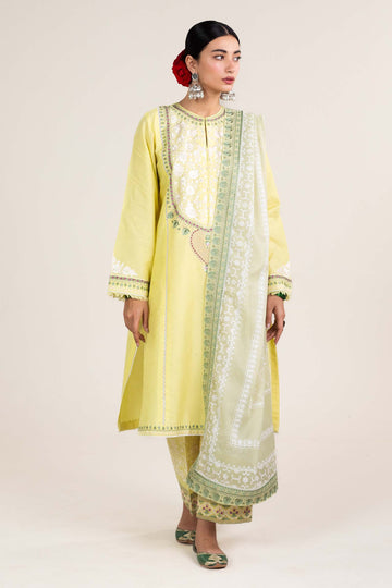 Zara Shahjahan | Stitched Lawn 24 | SL-DILARA-15A - Rang-e-Khaas