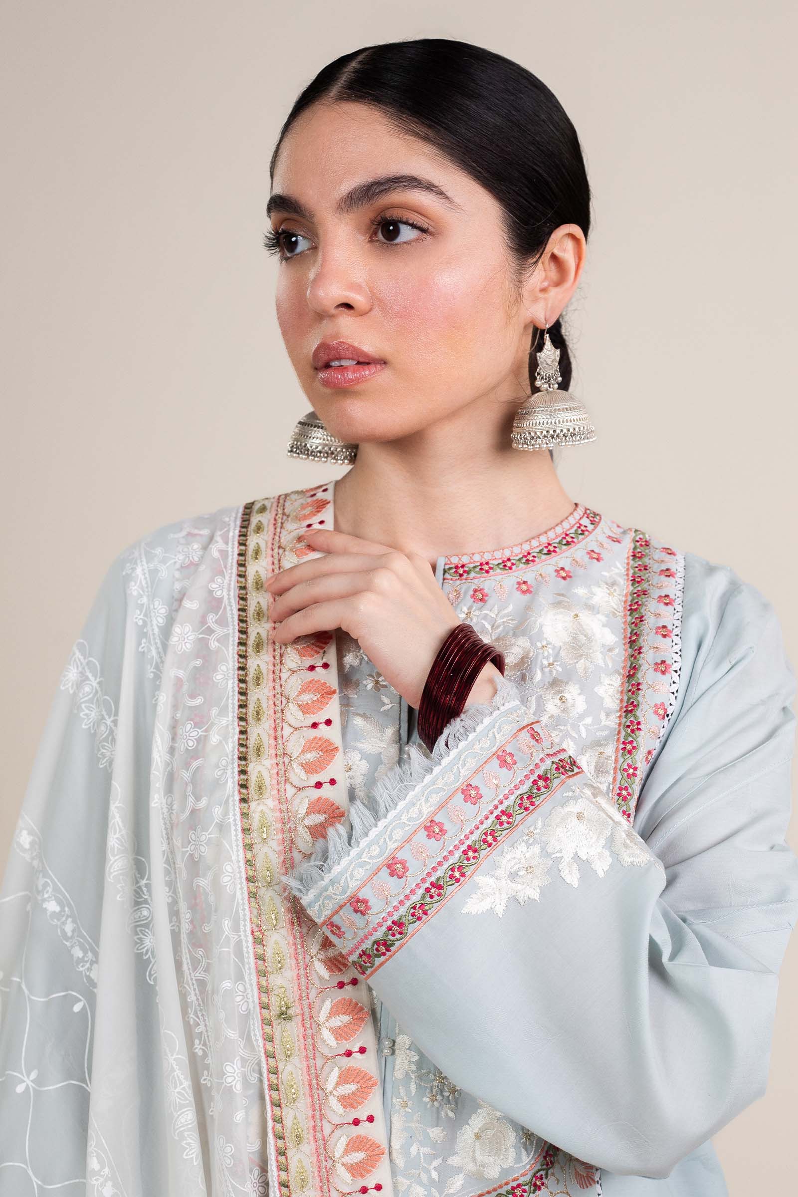 Zara Shahjahan | Stitched Lawn 24 | SL-DILARA-15B - Rang-e-Khaas