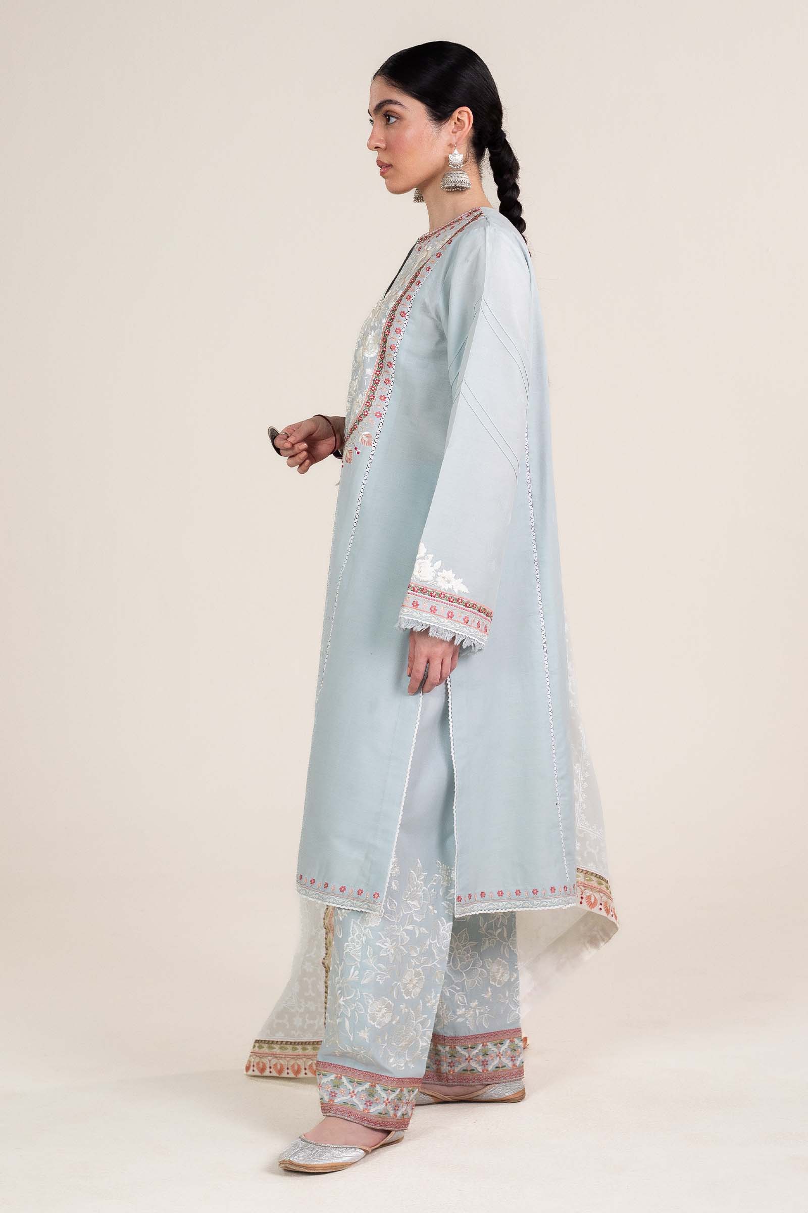 Zara Shahjahan | Stitched Lawn 24 | SL-DILARA-15B - Rang-e-Khaas