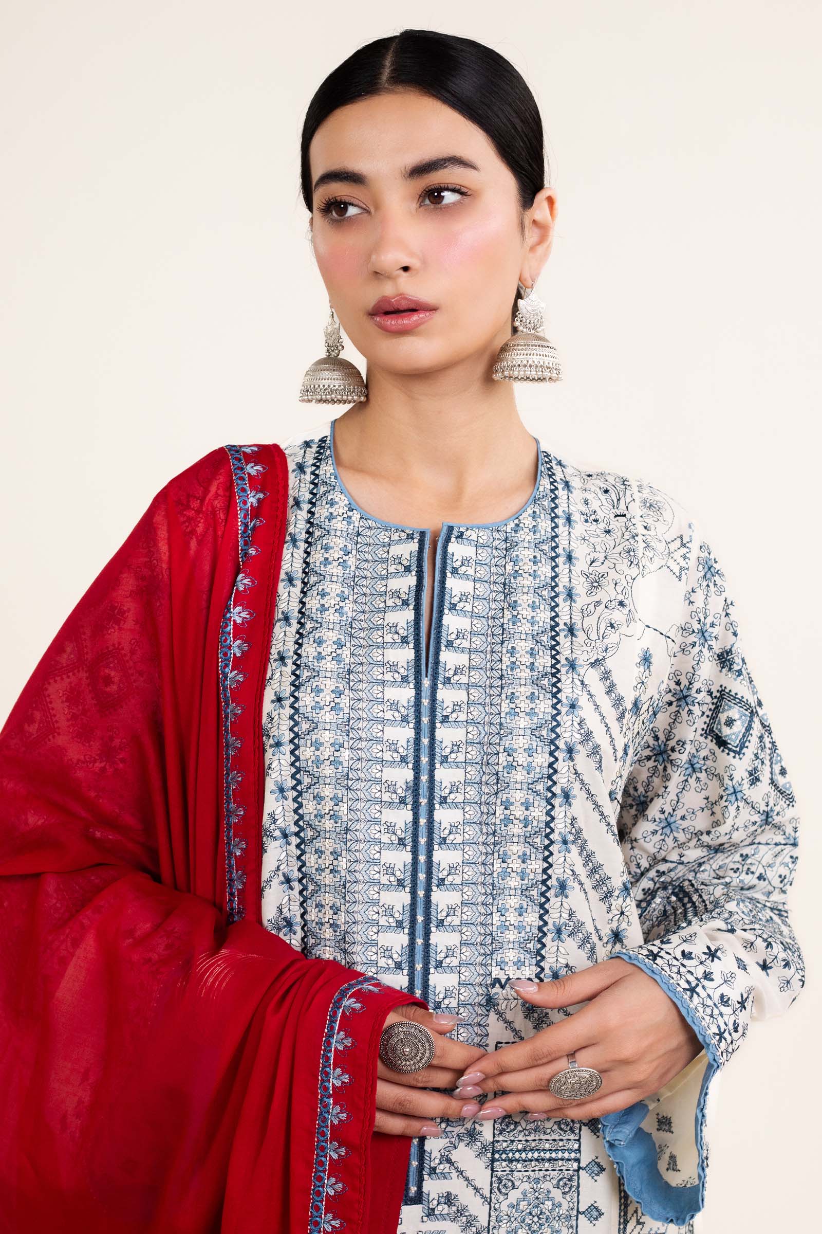 Zara Shahjahan | Stitched Lawn 24 | SL-DIYA-2A - Rang-e-Khaas