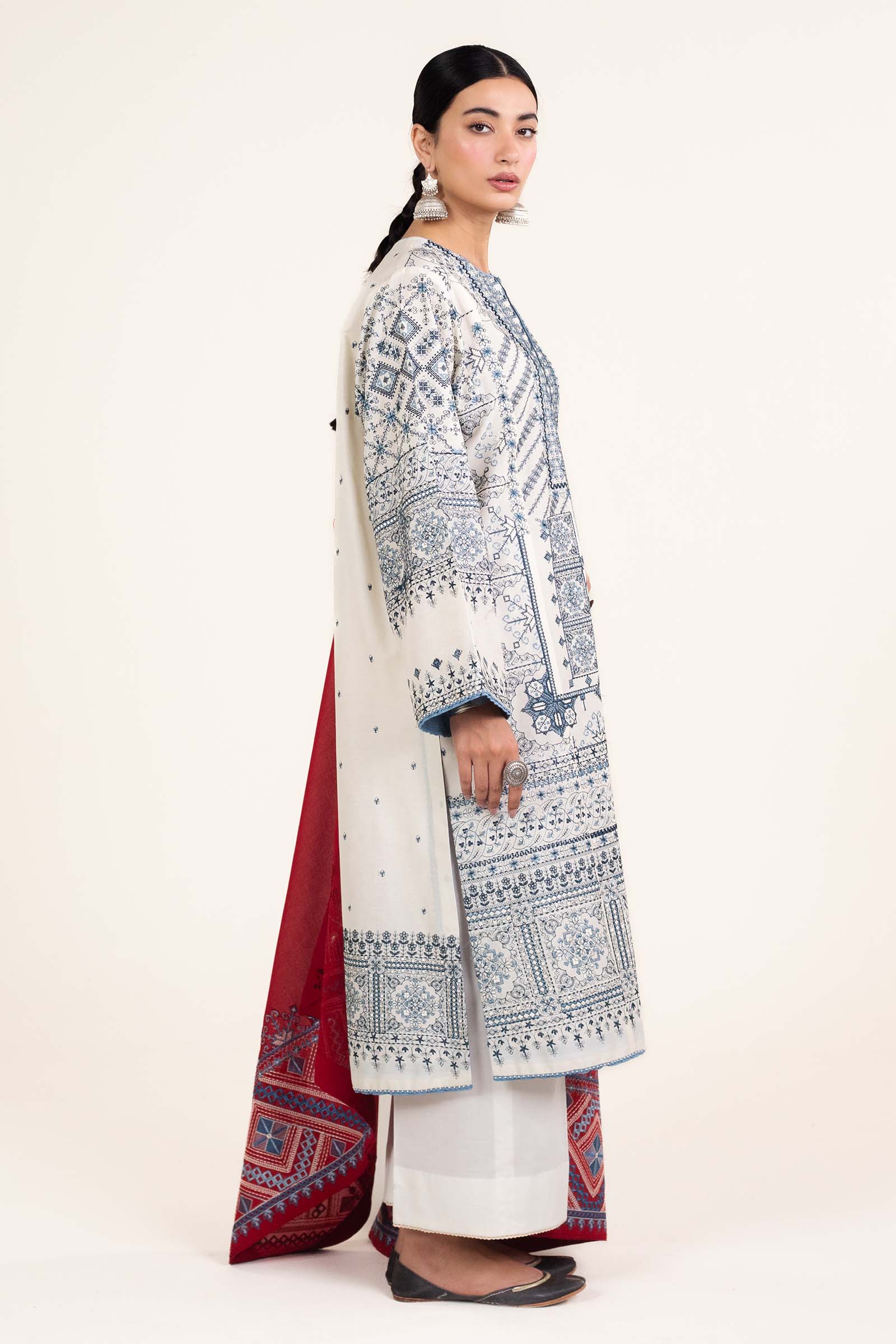 Zara Shahjahan | Stitched Lawn 24 | SL-DIYA-2A - Rang-e-Khaas