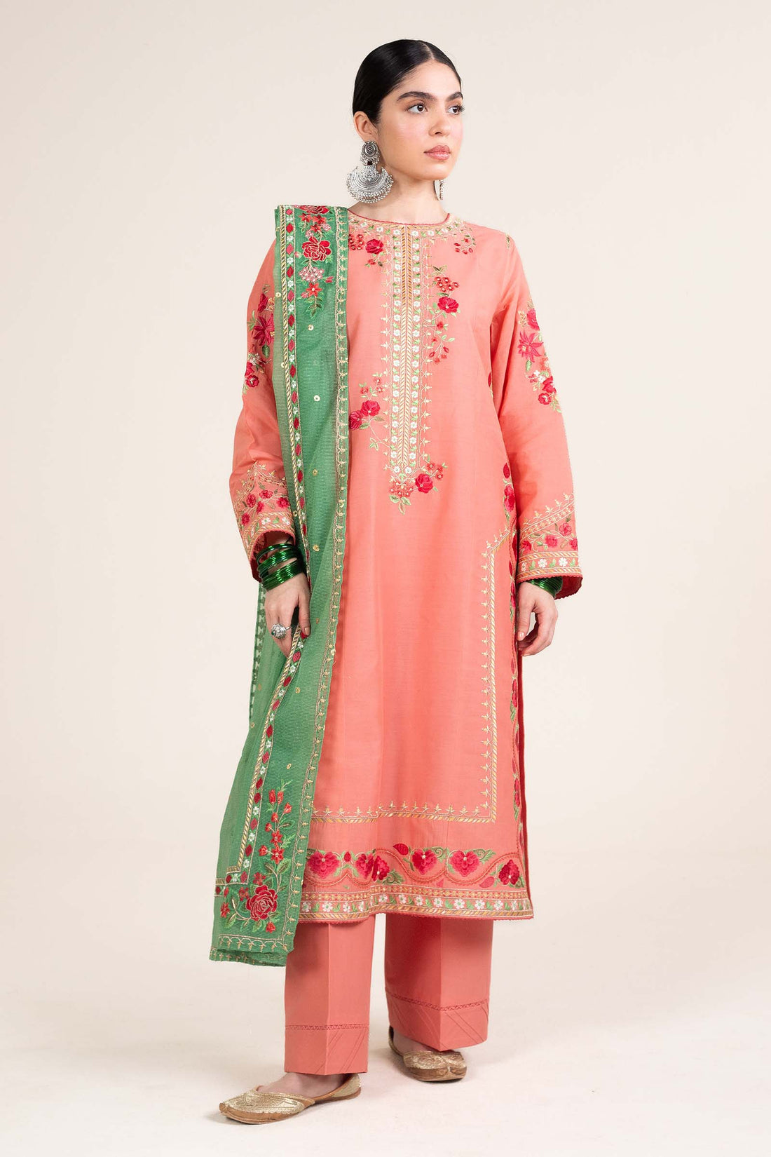 Zara Shahjahan | Stitched Lawn 24 | SL-JIYA-6A - Rang-e-Khaas