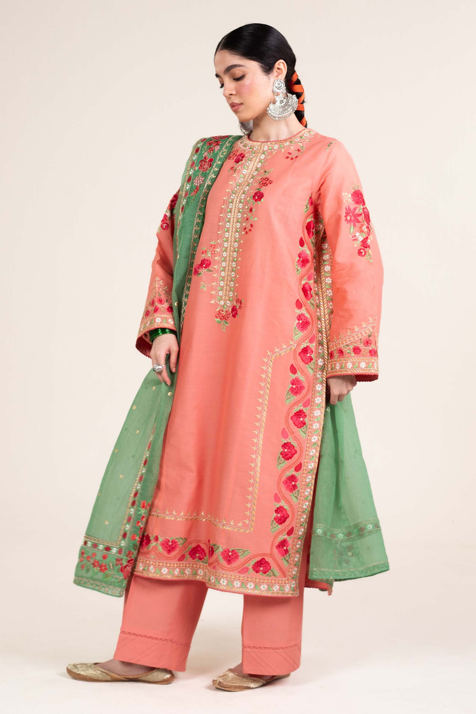 Zara Shahjahan | Stitched Lawn 24 | SL-JIYA-6A - Rang-e-Khaas