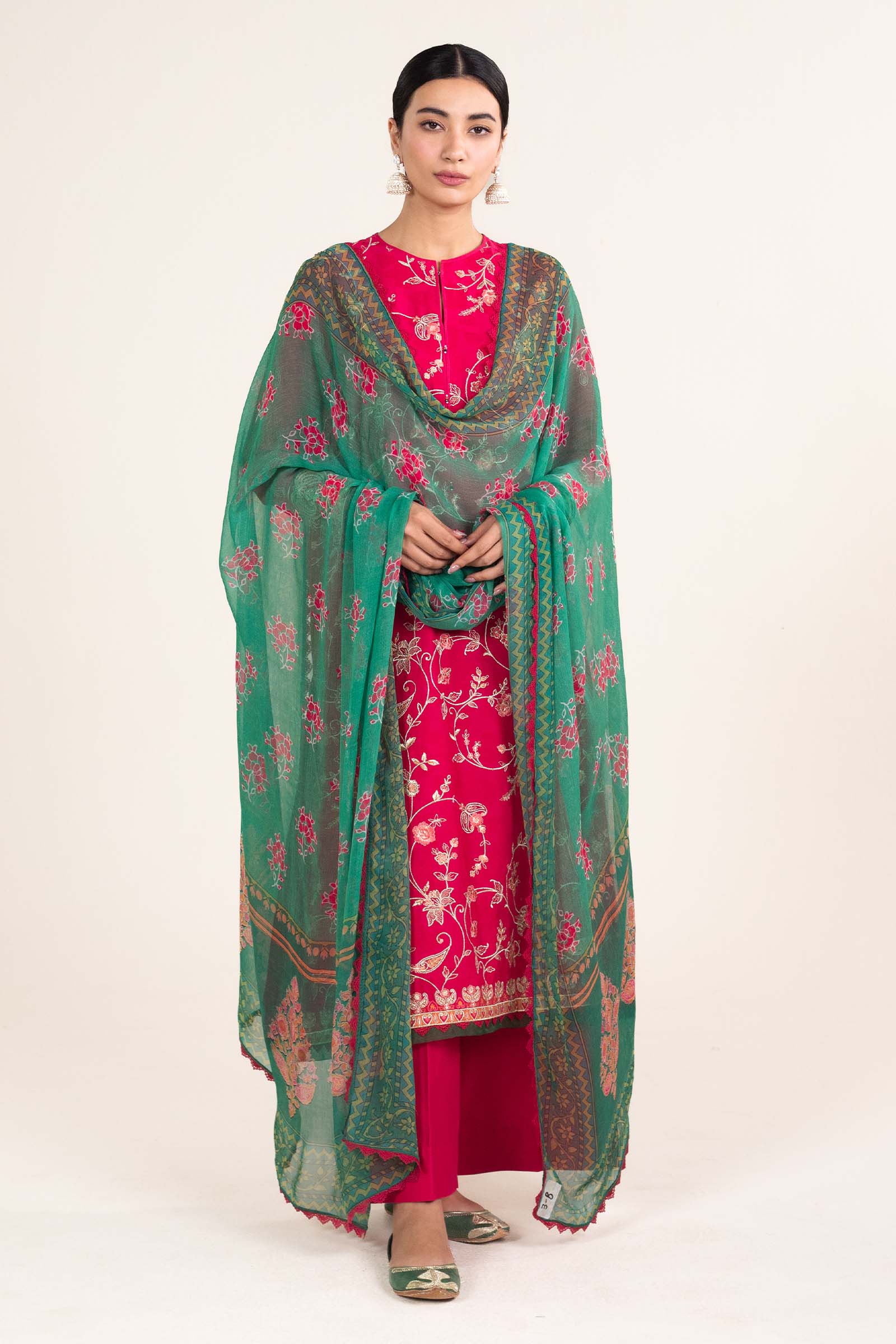 Zara Shahjahan | Stitched Lawn 24 | SL-KORINA-3B - Rang-e-Khaas