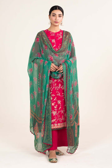 Zara Shahjahan | Stitched Lawn 24 | SL-KORINA-3B - Rang-e-Khaas