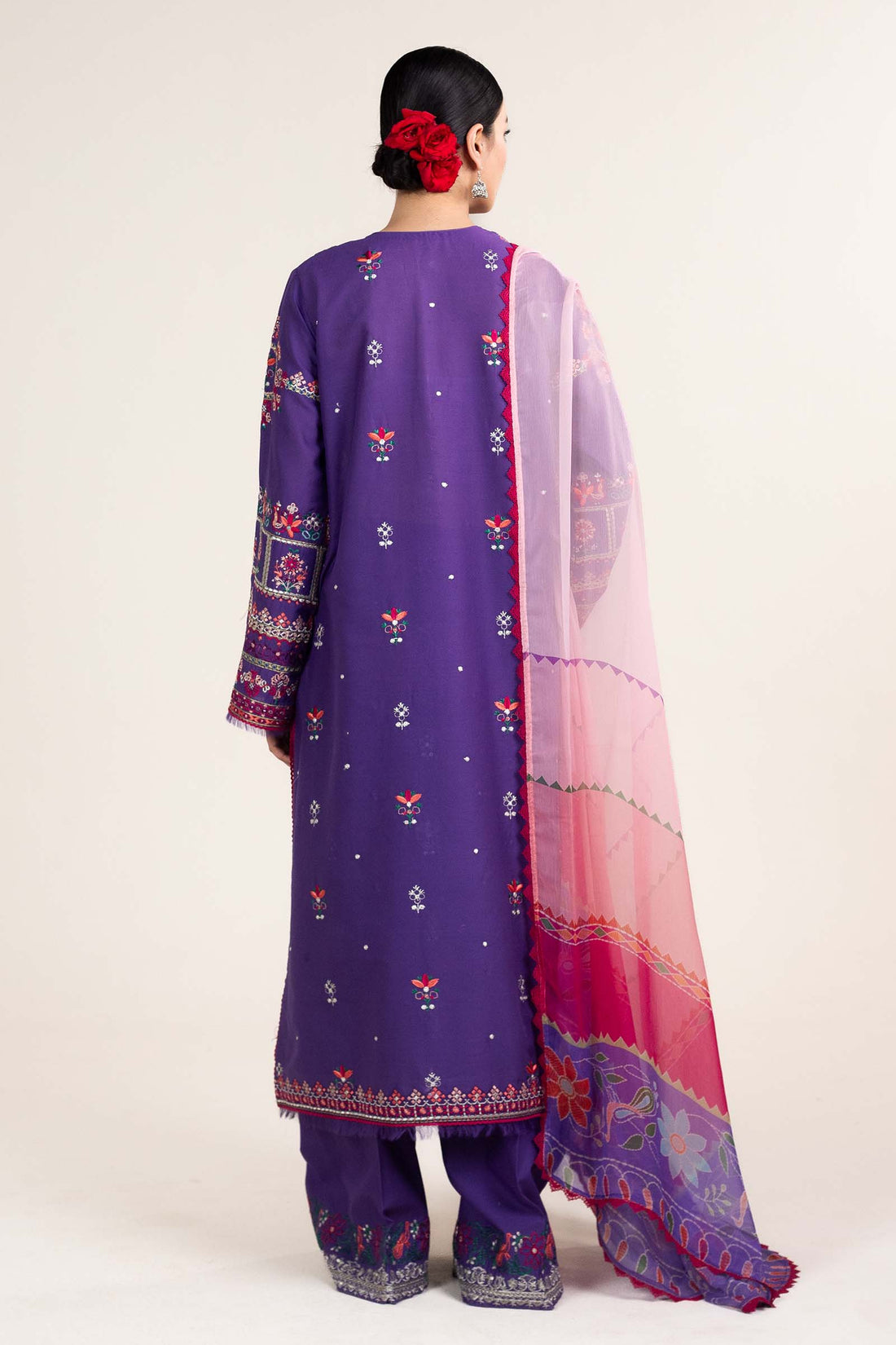 Zara Shahjahan | Stitched Lawn 24 | SL-LAMIA-7B - Rang-e-Khaas