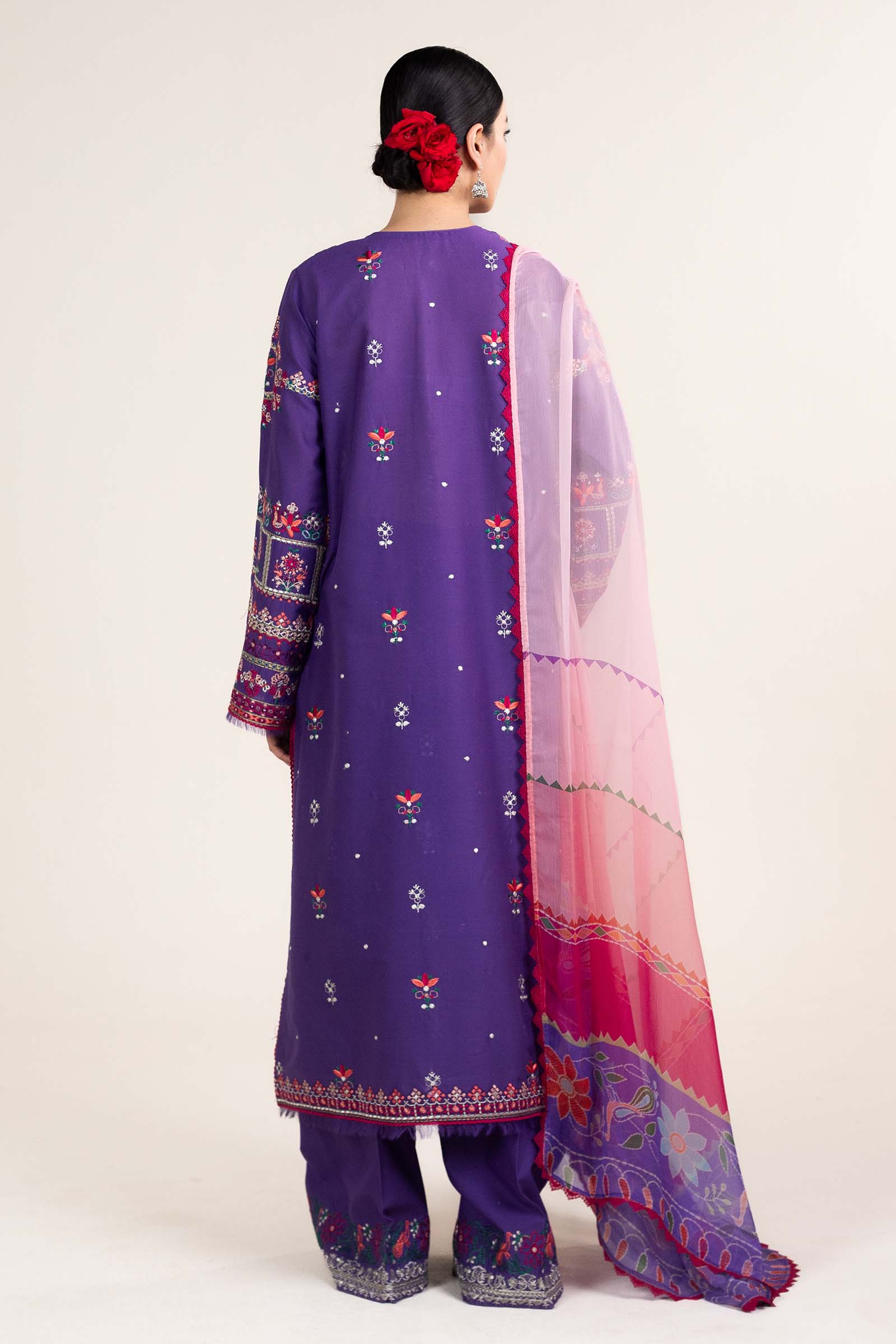 Zara Shahjahan | Stitched Lawn 24 | SL-LAMIA-7B - Rang-e-Khaas