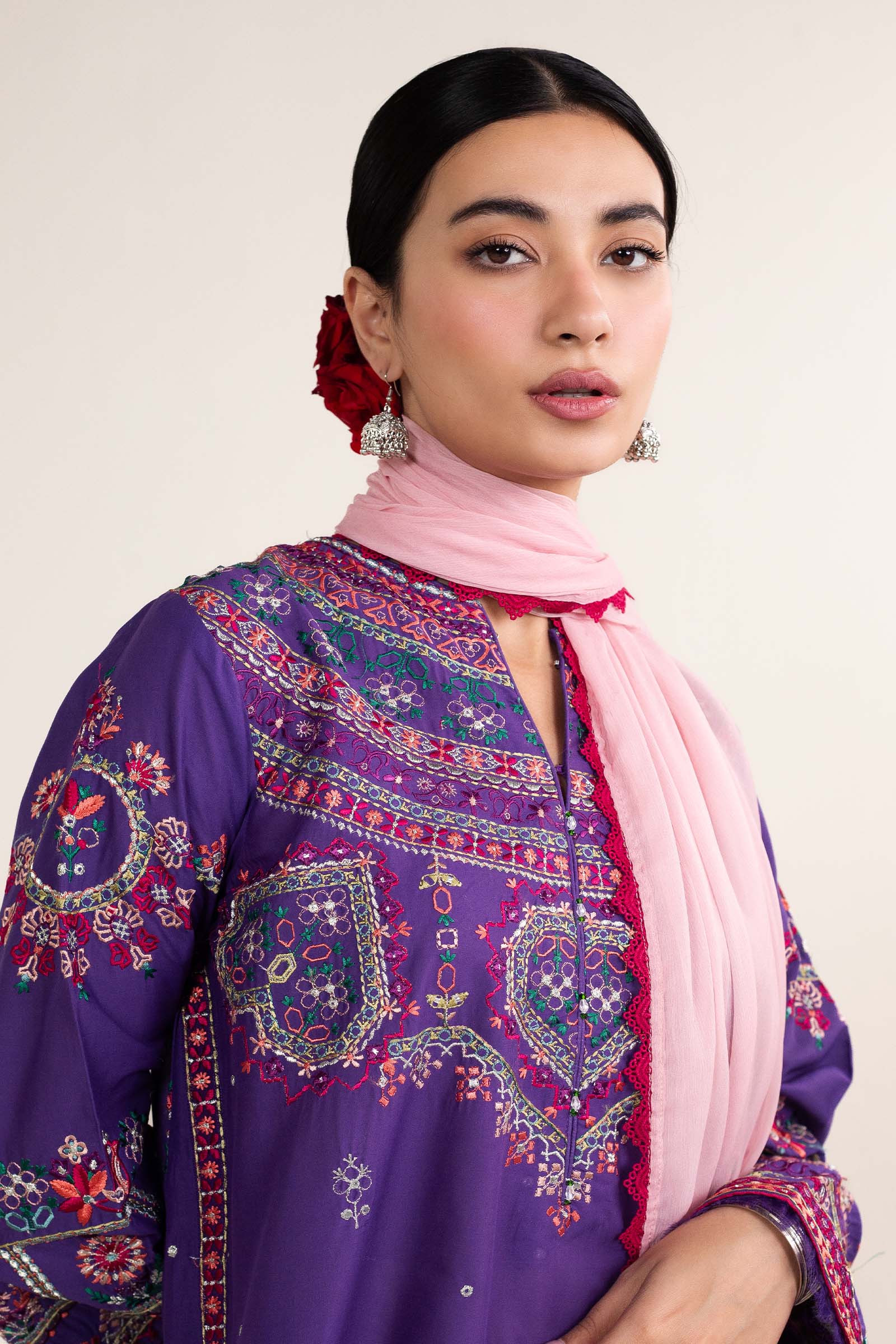 Zara Shahjahan | Stitched Lawn 24 | SL-LAMIA-7B - Rang-e-Khaas
