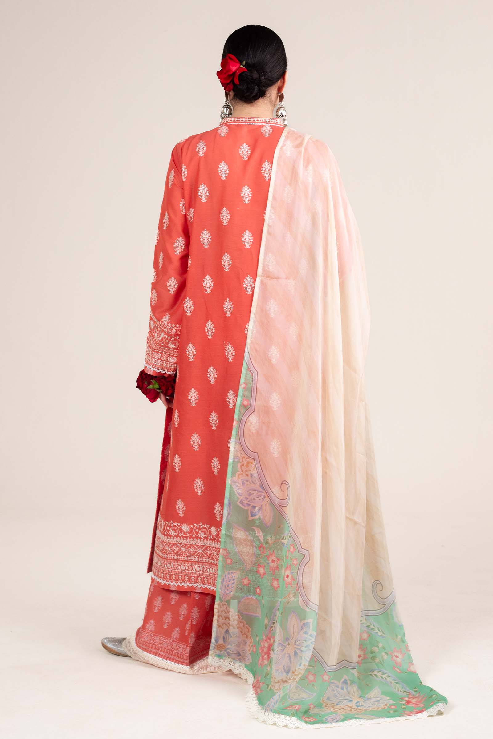 Zara Shahjahan | Stitched Lawn 24 | SL-MAHI-1A - Rang-e-Khaas