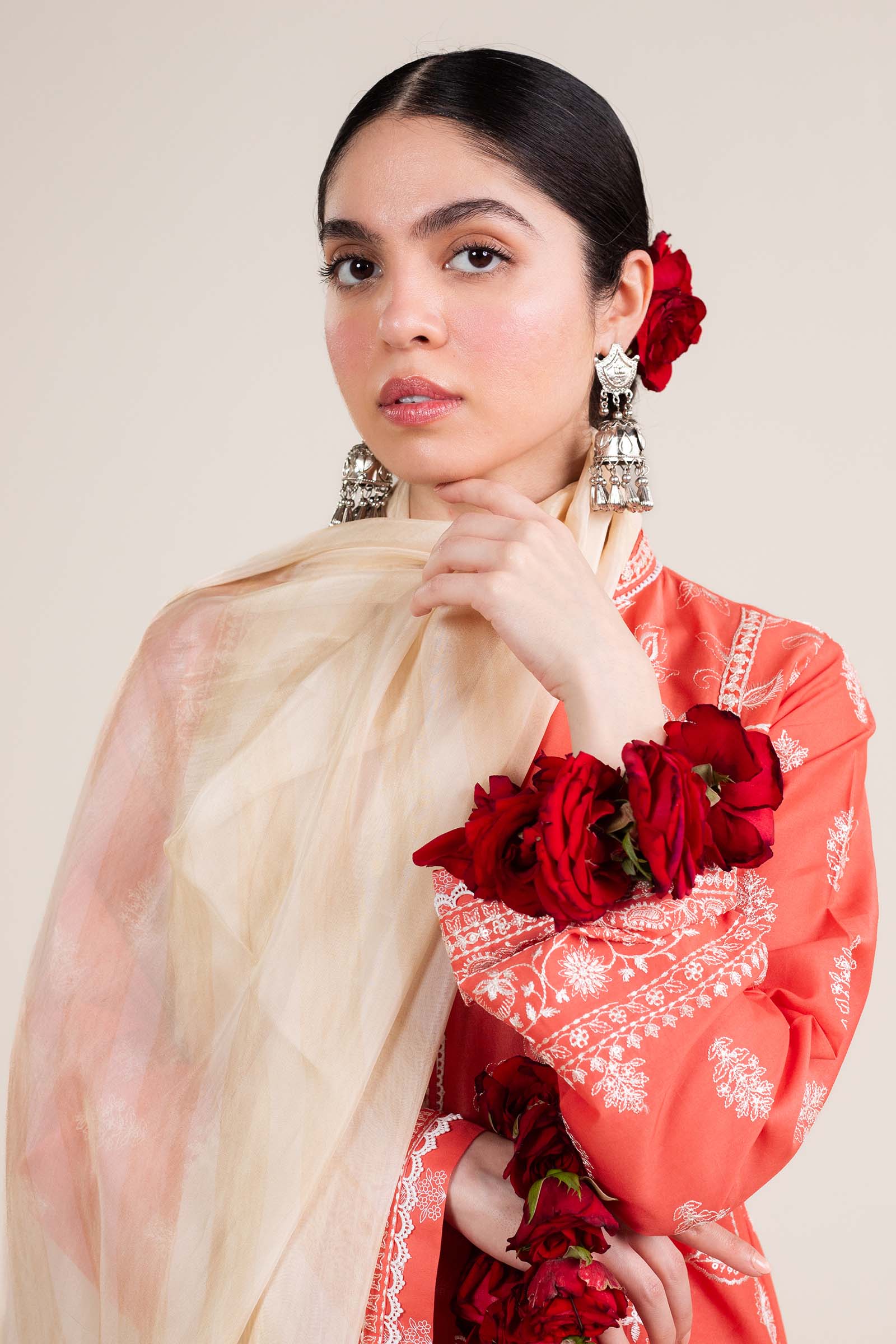 Zara Shahjahan | Stitched Lawn 24 | SL-MAHI-1A - Rang-e-Khaas