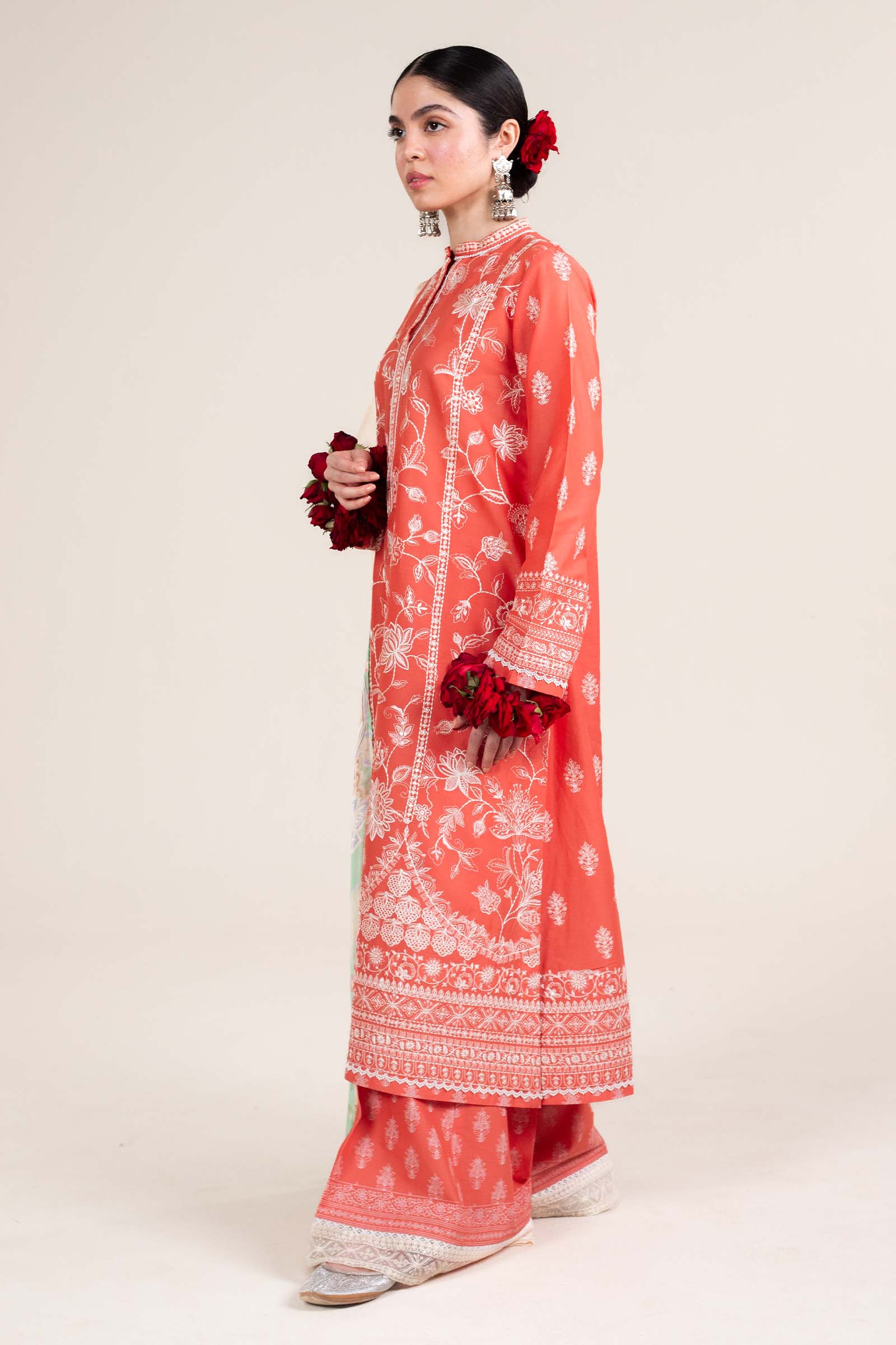 Zara Shahjahan | Stitched Lawn 24 | SL-MAHI-1A - Rang-e-Khaas