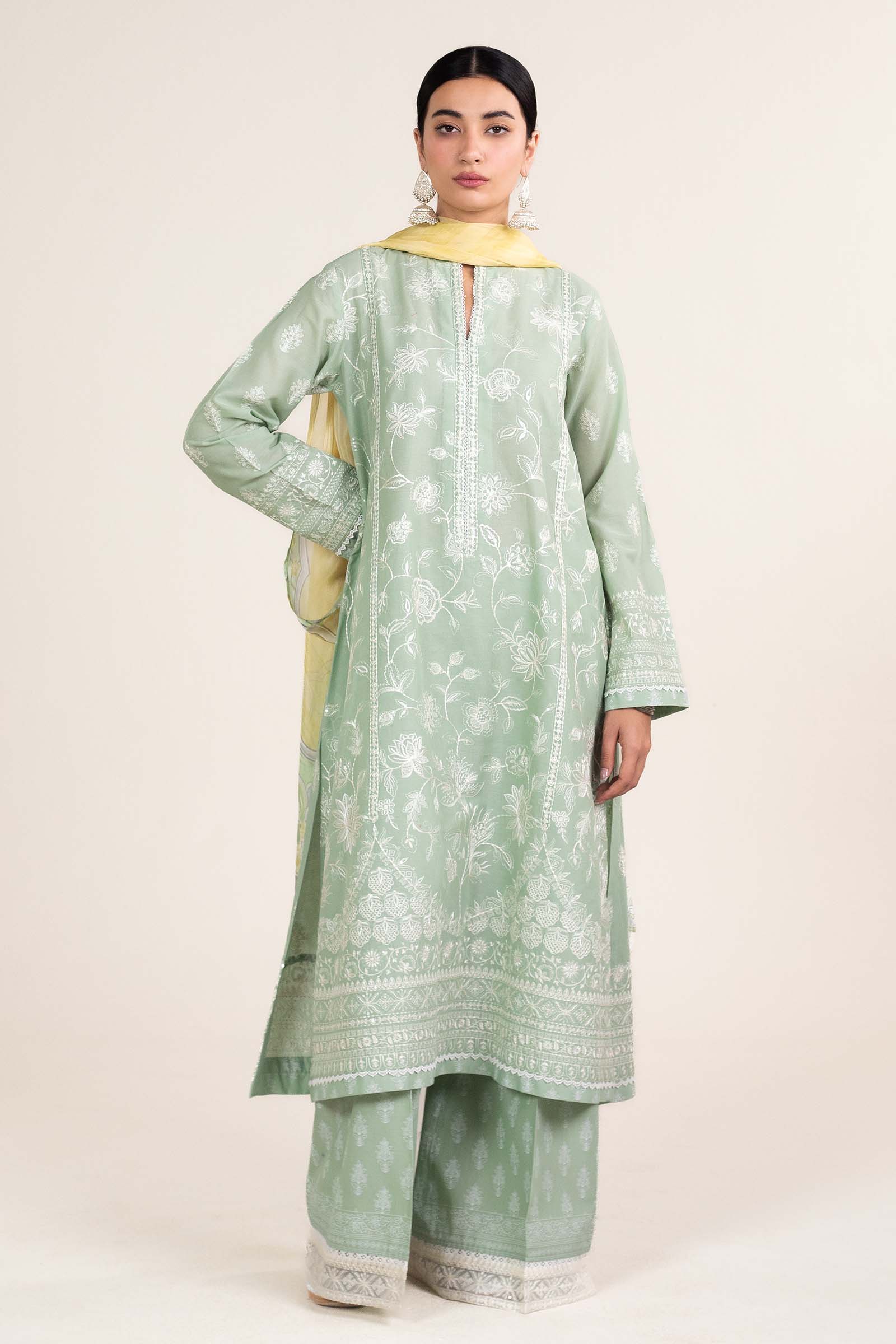 Zara Shahjahan | Stitched Lawn 24 | SL-MAHI-1B - Rang-e-Khaas