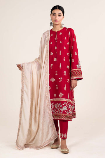 Zara Shahjahan | Stitched Lawn 24 | SL-MYRA-14A - Rang-e-Khaas