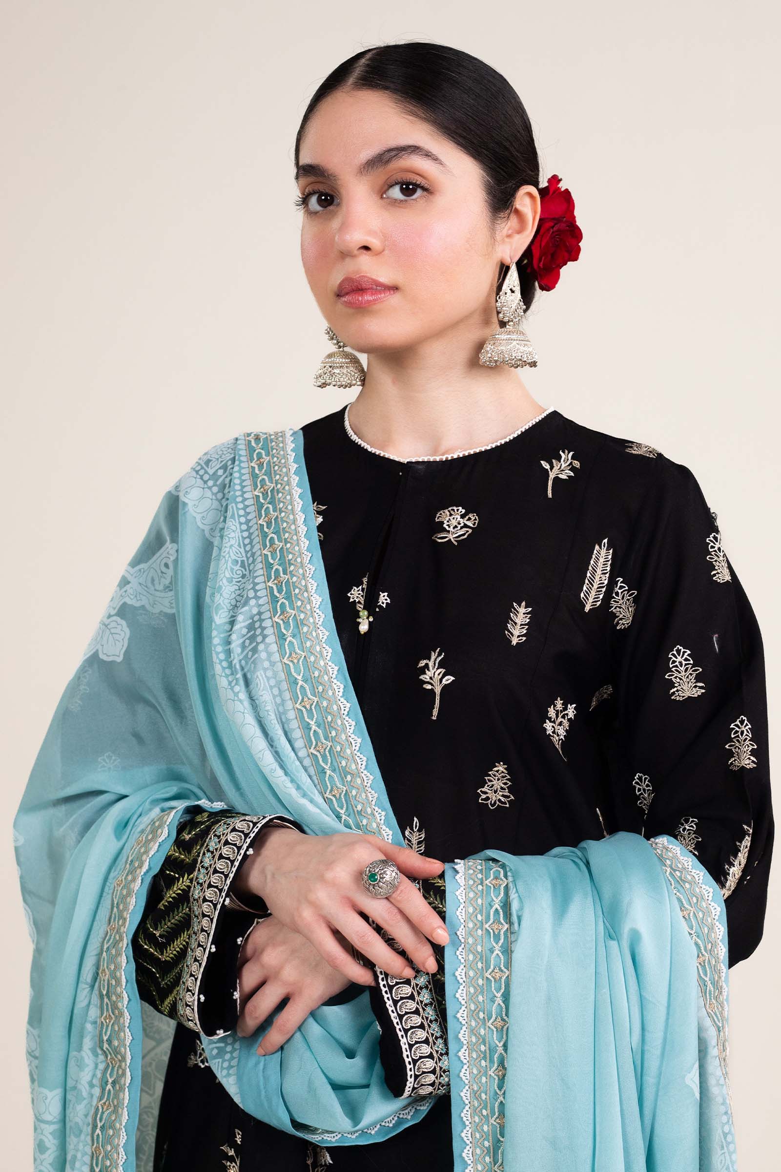 Zara Shahjahan | Stitched Lawn 24 | SL-MYRA-14B - Rang-e-Khaas