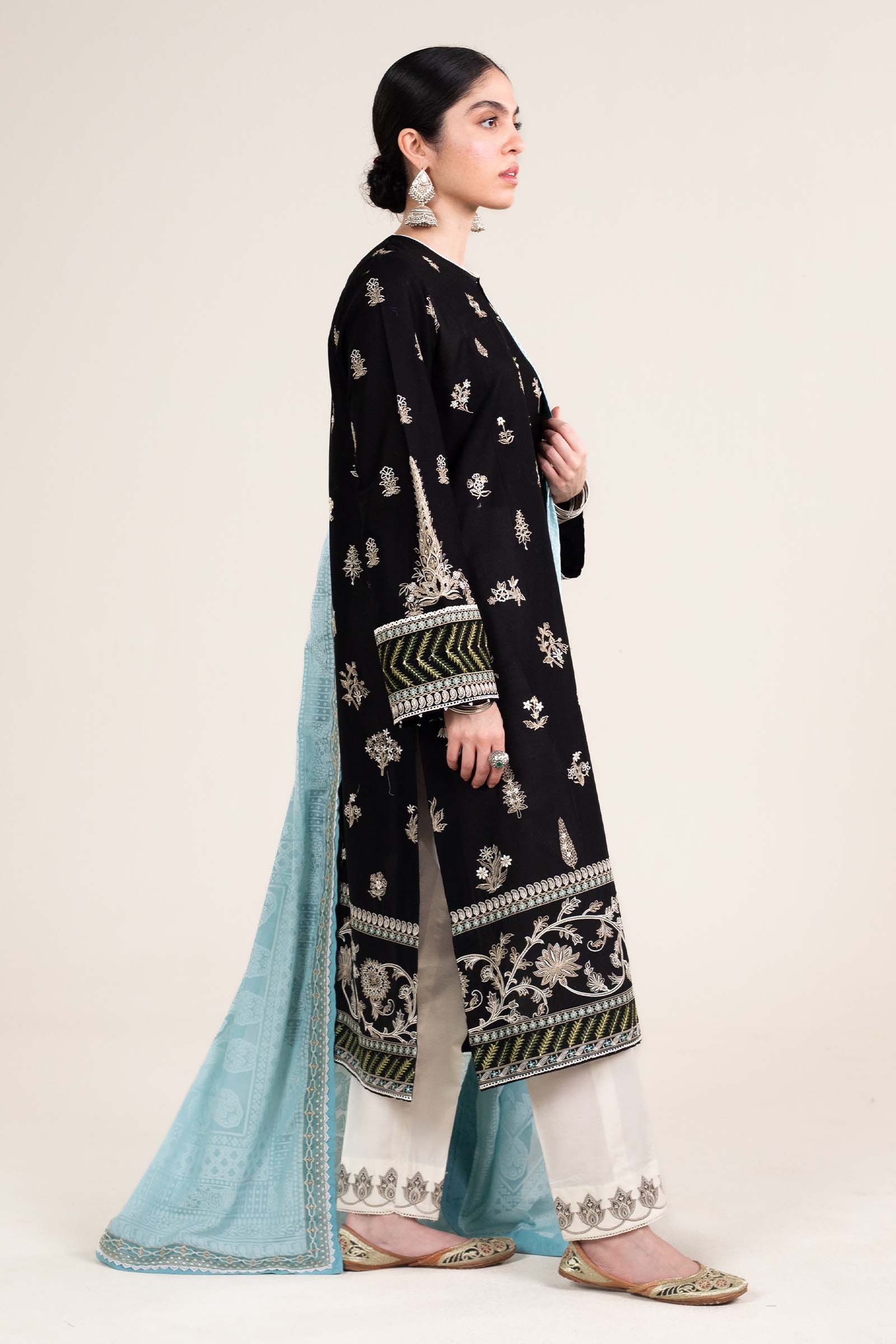Zara Shahjahan | Stitched Lawn 24 | SL-MYRA-14B - Rang-e-Khaas