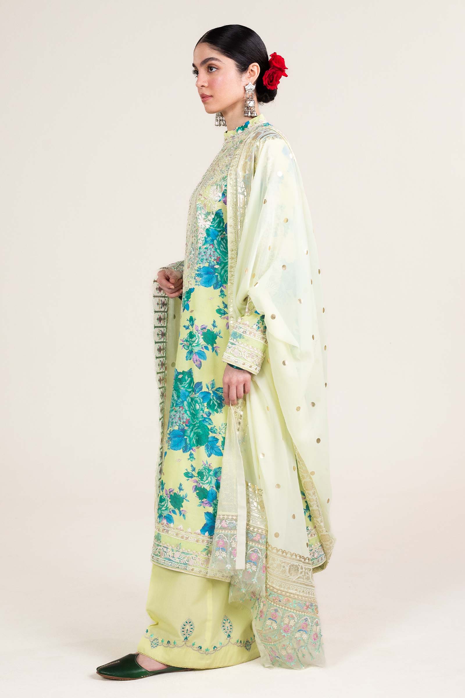 Zara Shahjahan | Stitched Lawn 24 | SL-PHOOL KARI-13A - Rang-e-Khaas