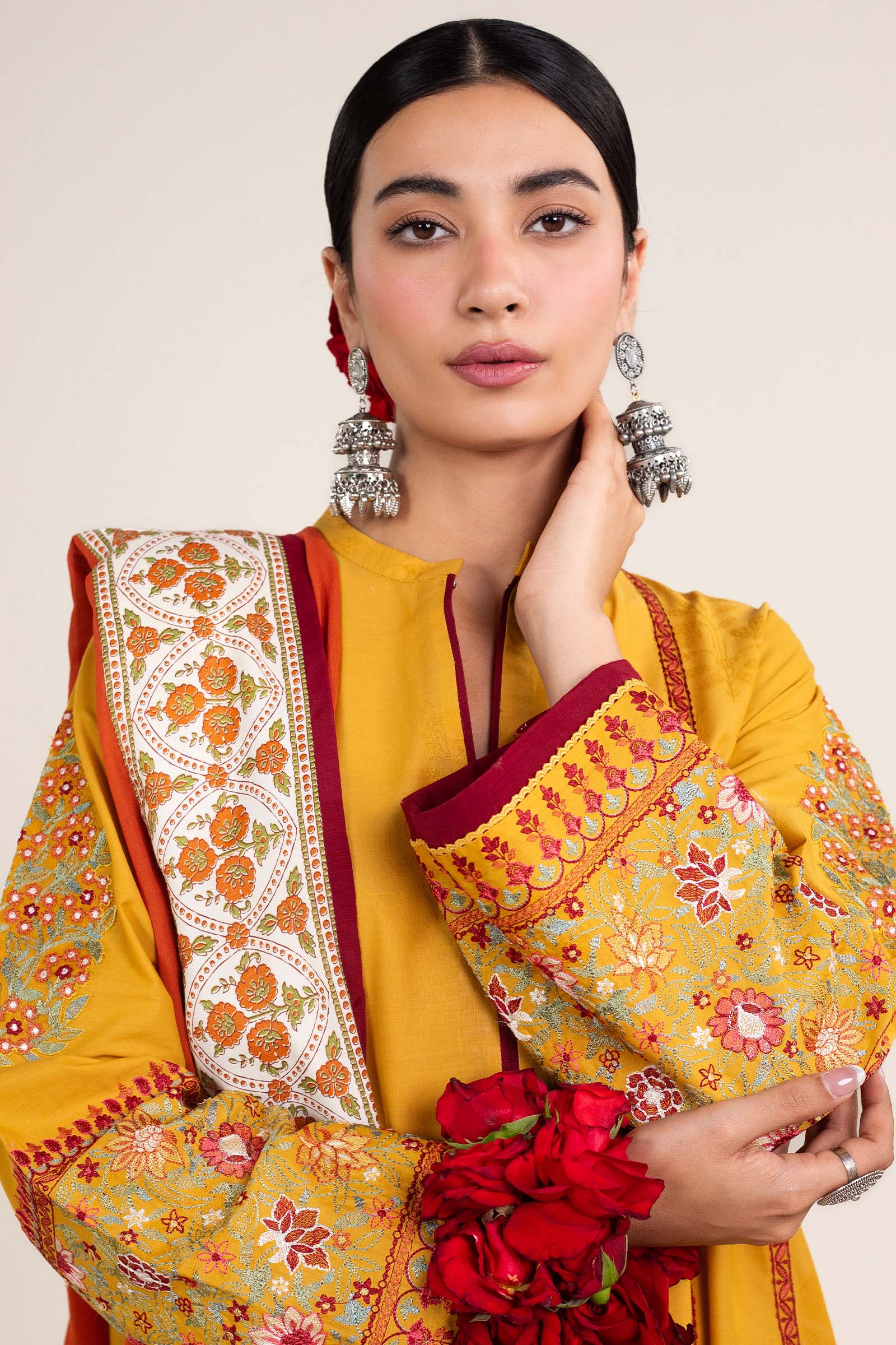 Zara Shahjahan | Stitched Lawn 24 | SL-SANDAL-10A - Rang-e-Khaas