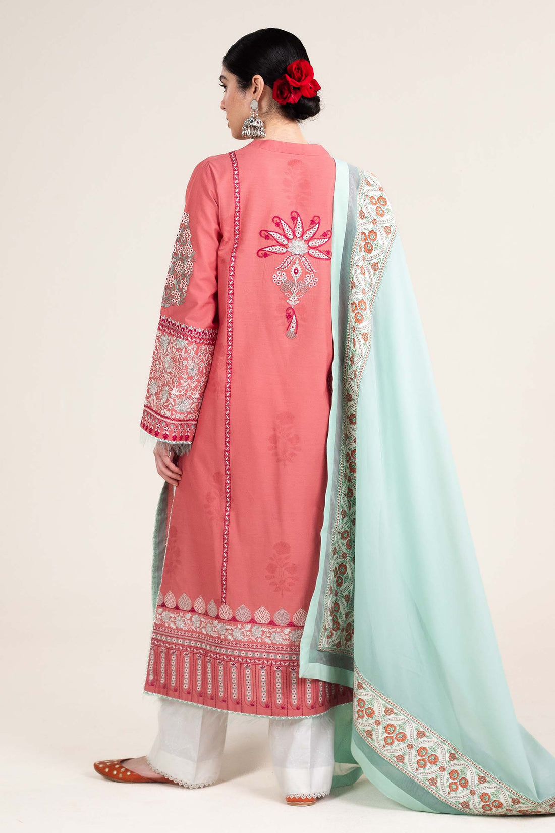 Zara Shahjahan | Stitched Lawn 24 | SL-SANDAL-10B - Rang-e-Khaas