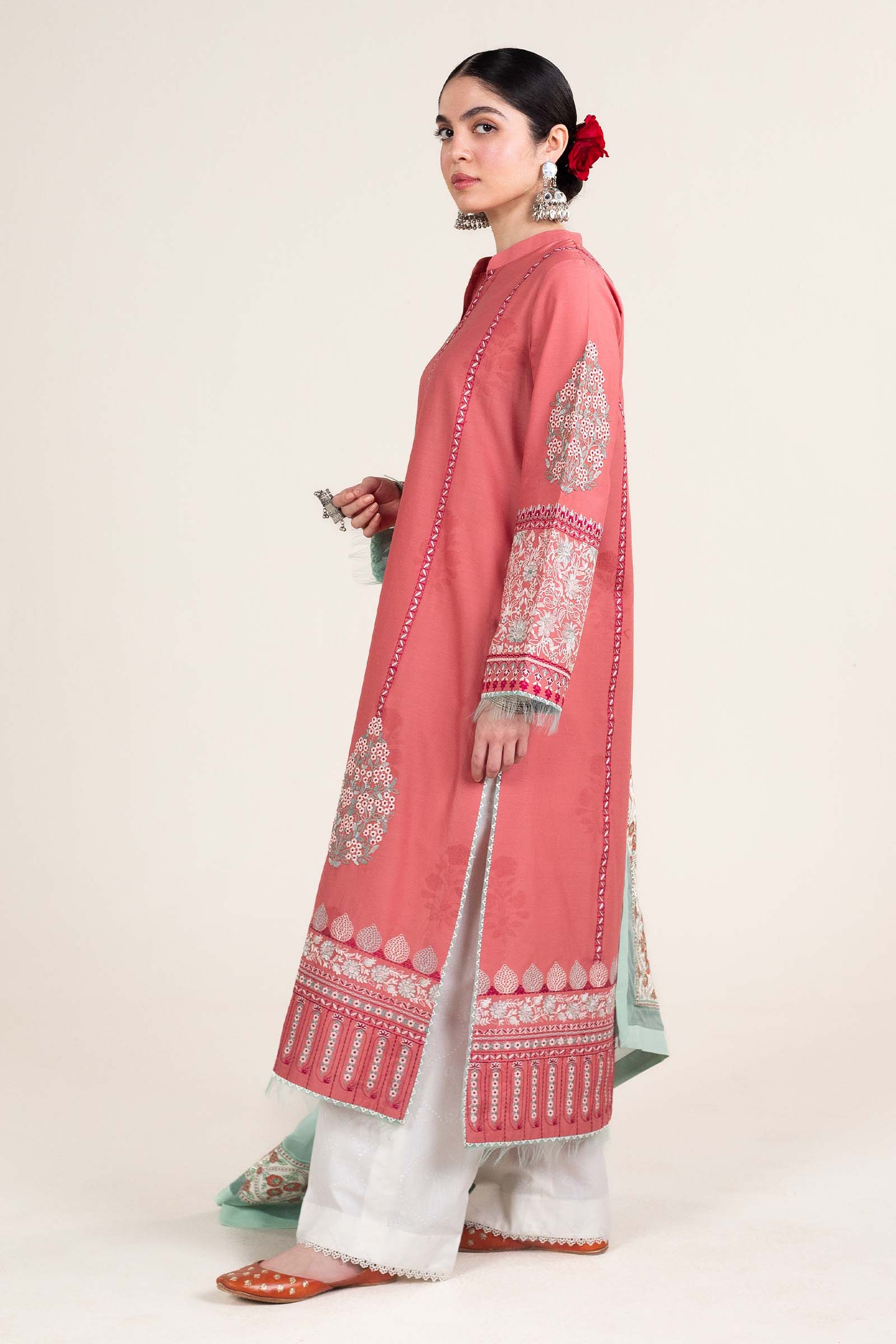 Zara Shahjahan | Stitched Lawn 24 | SL-SANDAL-10B - Rang-e-Khaas