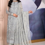 Zarif | Afreen Formals | ZA 02 STEEL GREY - Rang-e-Khaas