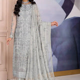 Zarif | Afreen Formals | ZA 02 STEEL GREY - Rang-e-Khaas