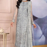 Zarif | Afreen Formals | ZA 02 STEEL GREY
