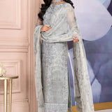 Zarif | Afreen Formals | ZA 02 STEEL GREY