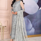 Zarif | Afreen Formals | ZA 02 STEEL GREY