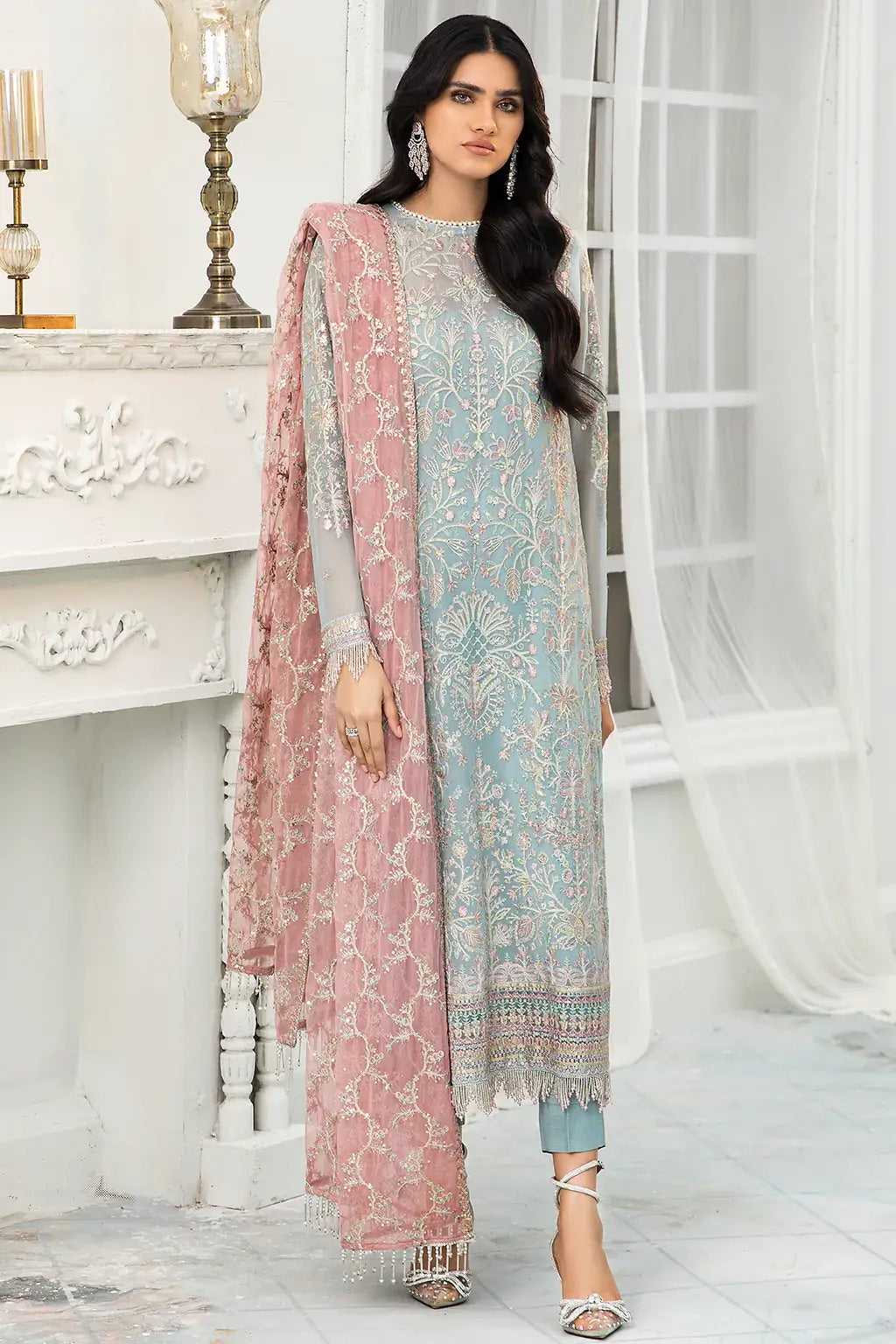 Zarif | DE LUXURY Formals | BLUE MIST - Rang-e-Khaas