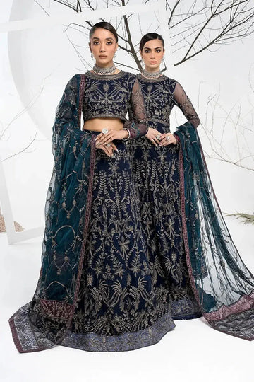 Zarif | LA CELESTE LUXURY Formals | ZLC 01 BLUEBERRY - Rang-e-Khaas