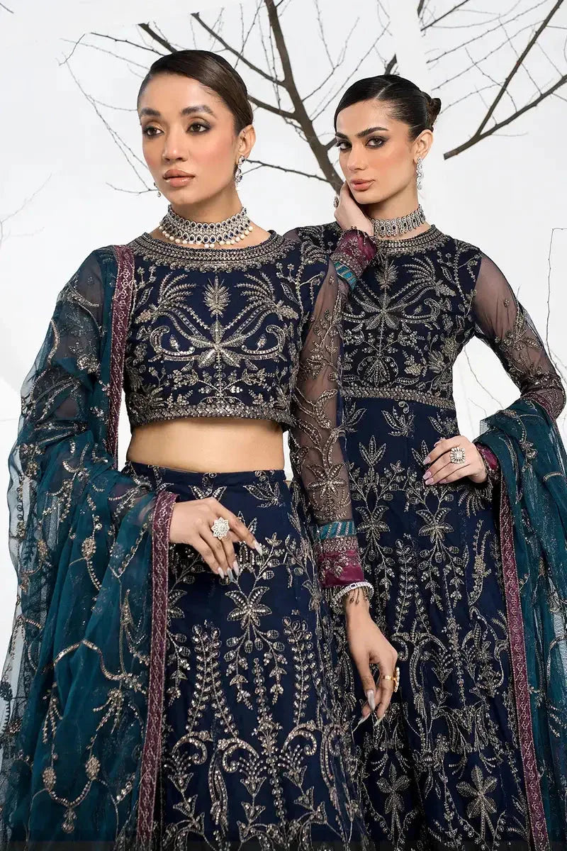 Zarif | LA CELESTE LUXURY Formals | ZLC 01 BLUEBERRY - Rang-e-Khaas