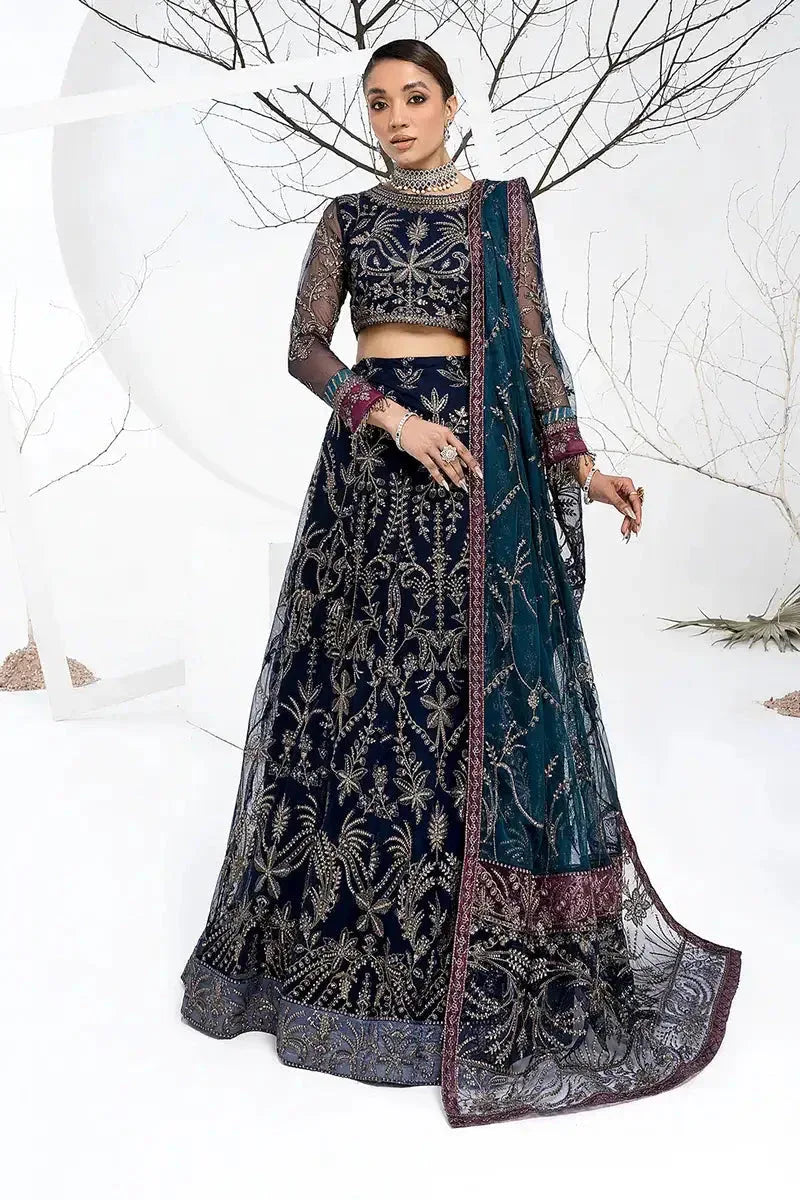 Zarif | LA CELESTE LUXURY Formals | ZLC 01 BLUEBERRY - Rang-e-Khaas
