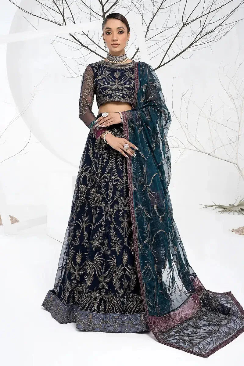 Zarif | LA CELESTE LUXURY Formals | ZLC 01 BLUEBERRY - Rang-e-Khaas