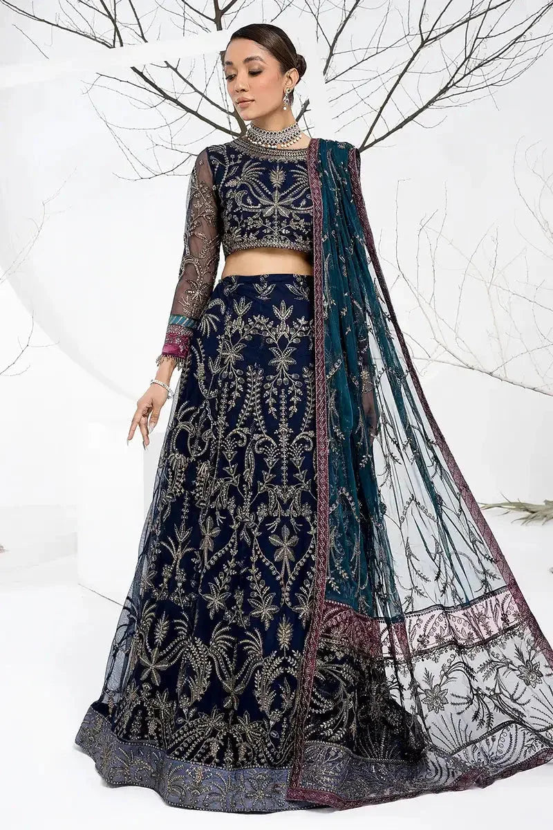 Zarif | LA CELESTE LUXURY Formals | ZLC 01 BLUEBERRY - Rang-e-Khaas
