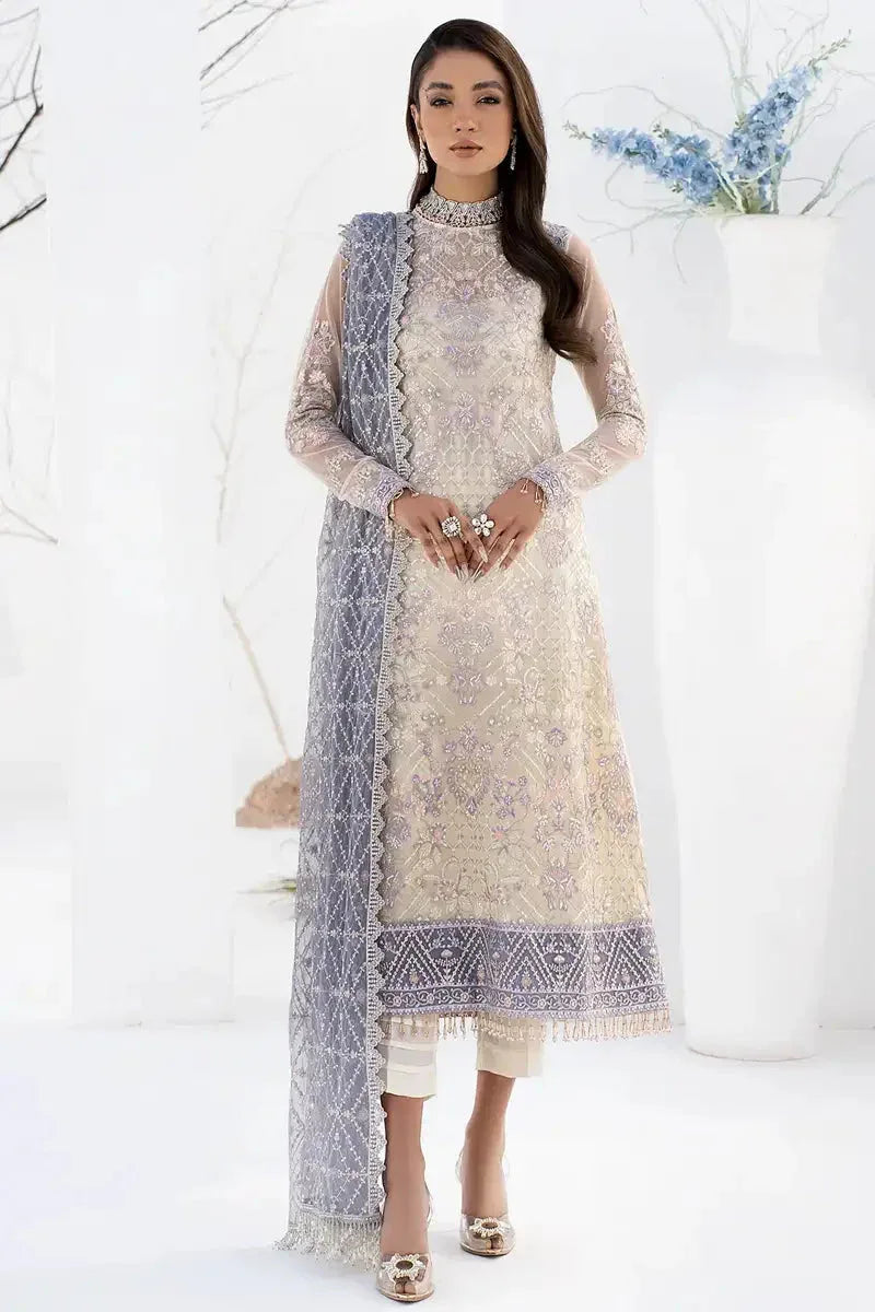Zarif | LA CELESTE LUXURY Formals | ZLC 02 PEARL WHITE - Rang-e-Khaas