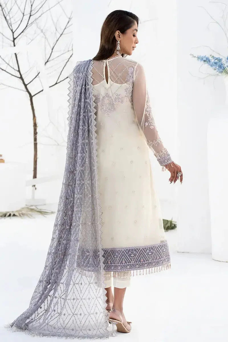 Zarif | LA CELESTE LUXURY Formals | ZLC 02 PEARL WHITE - Rang-e-Khaas
