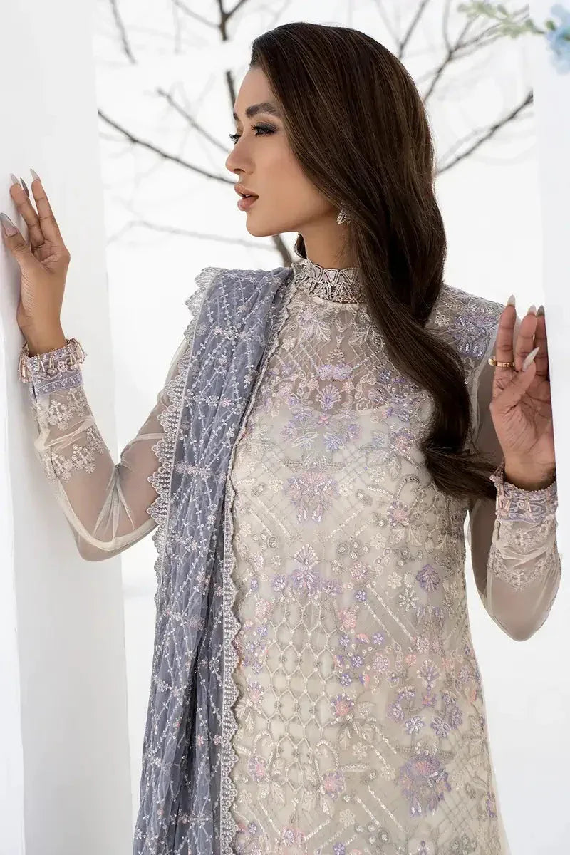 Zarif | LA CELESTE LUXURY Formals | ZLC 02 PEARL WHITE - Rang-e-Khaas