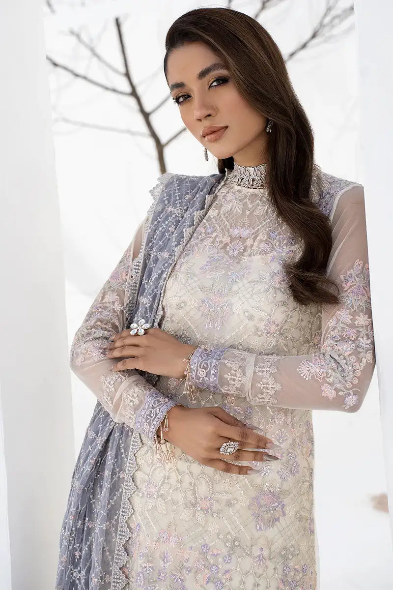 Zarif | LA CELESTE LUXURY Formals | ZLC 02 PEARL WHITE - Rang-e-Khaas