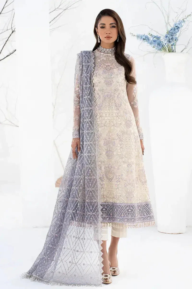 Zarif | LA CELESTE LUXURY Formals | ZLC 02 PEARL WHITE - Rang-e-Khaas