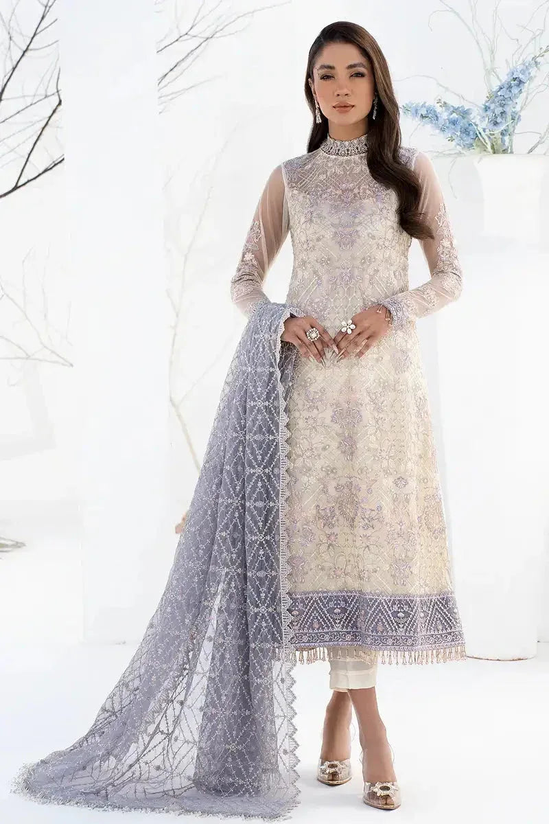 Zarif | LA CELESTE LUXURY Formals | ZLC 02 PEARL WHITE - Rang-e-Khaas
