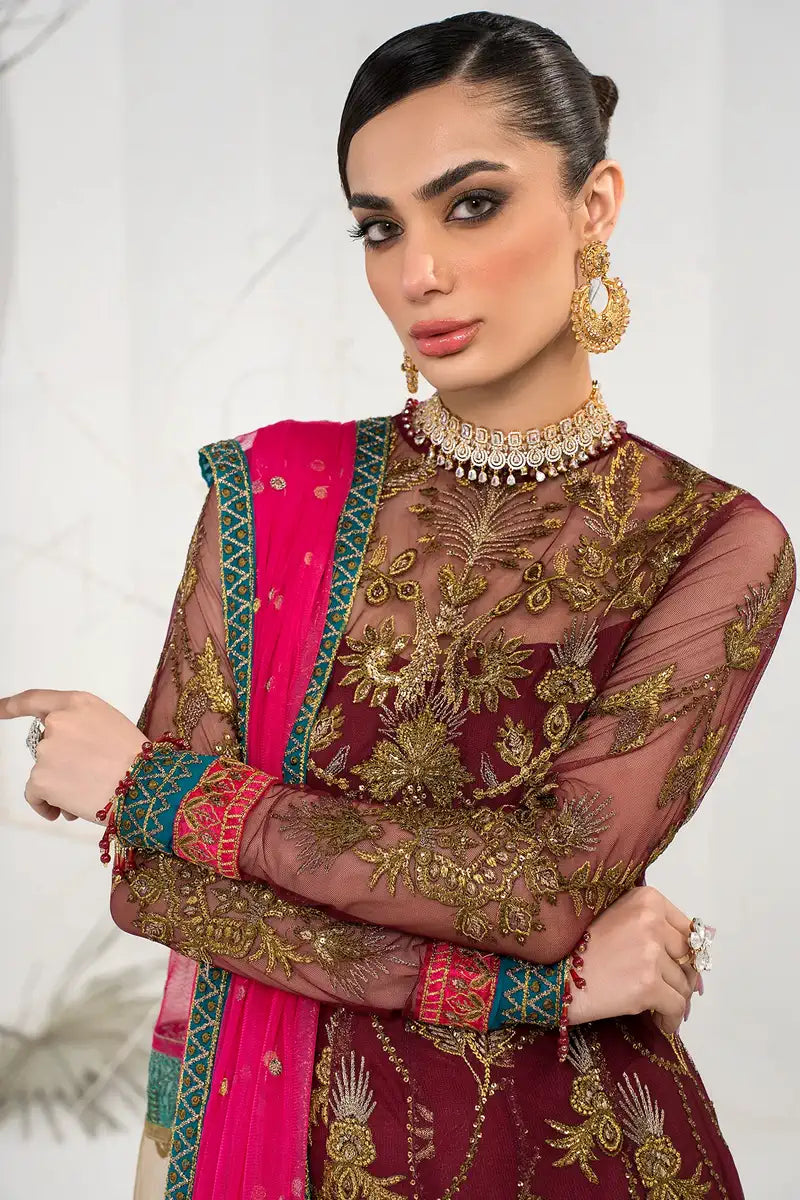 Zarif | LA CELESTE LUXURY Formals | ZLC 04 BURNT ROSE - Rang-e-Khaas