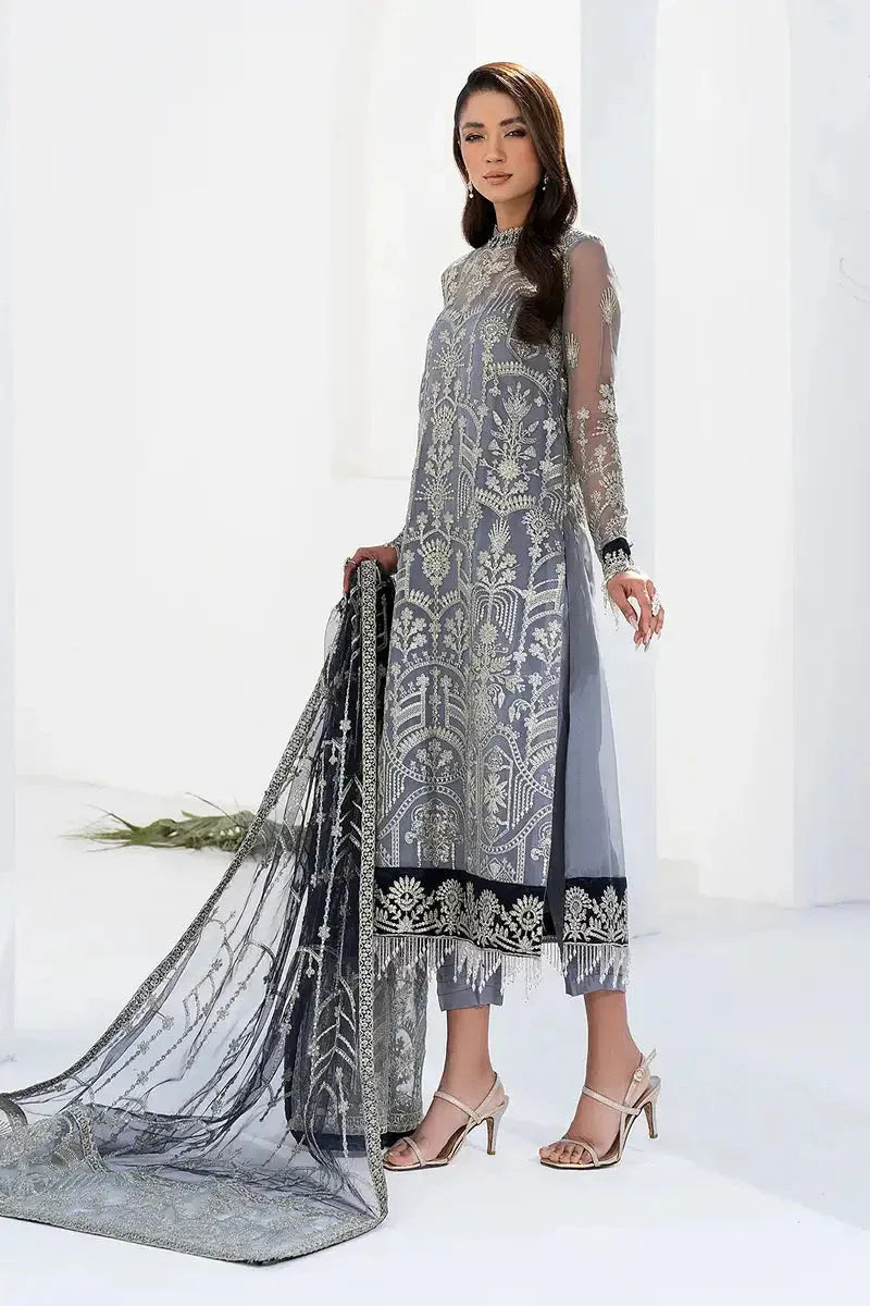 Zarif | LA CELESTE LUXURY Formals | ZLC 05 ASH GREY - Rang-e-Khaas