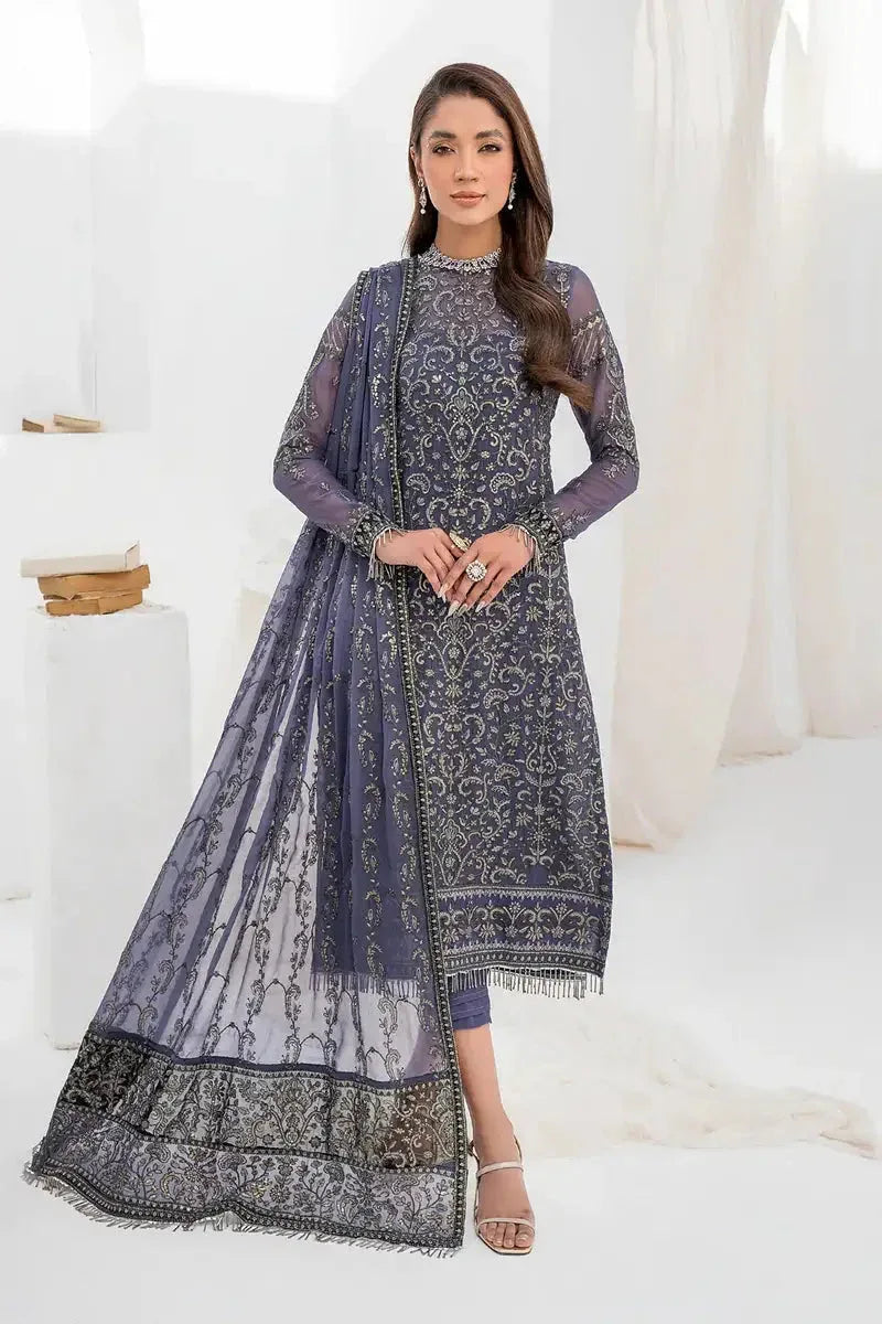 Zarif | LA CELESTE LUXURY Formals | ZLC 08 DUSTY TEAL - Rang-e-Khaas