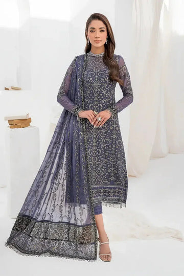 Zarif | LA CELESTE LUXURY Formals | ZLC 08 DUSTY TEAL - Rang-e-Khaas