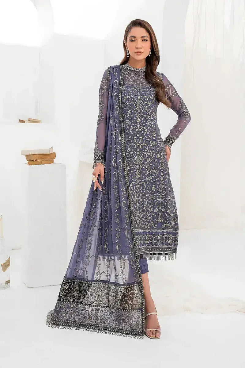 Zarif | LA CELESTE LUXURY Formals | ZLC 08 DUSTY TEAL - Rang-e-Khaas